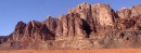 Wadi Rum Mountains * A range of mountains on the west side of the valley. * 720 x 273 * (92KB)